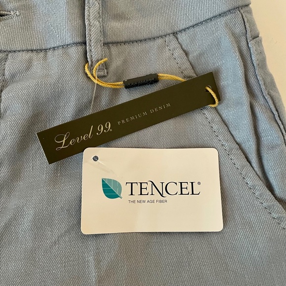 Level 99 Tanya High Rise Linen Pant 34 inseam Sky Blue - Picture 6 of 14